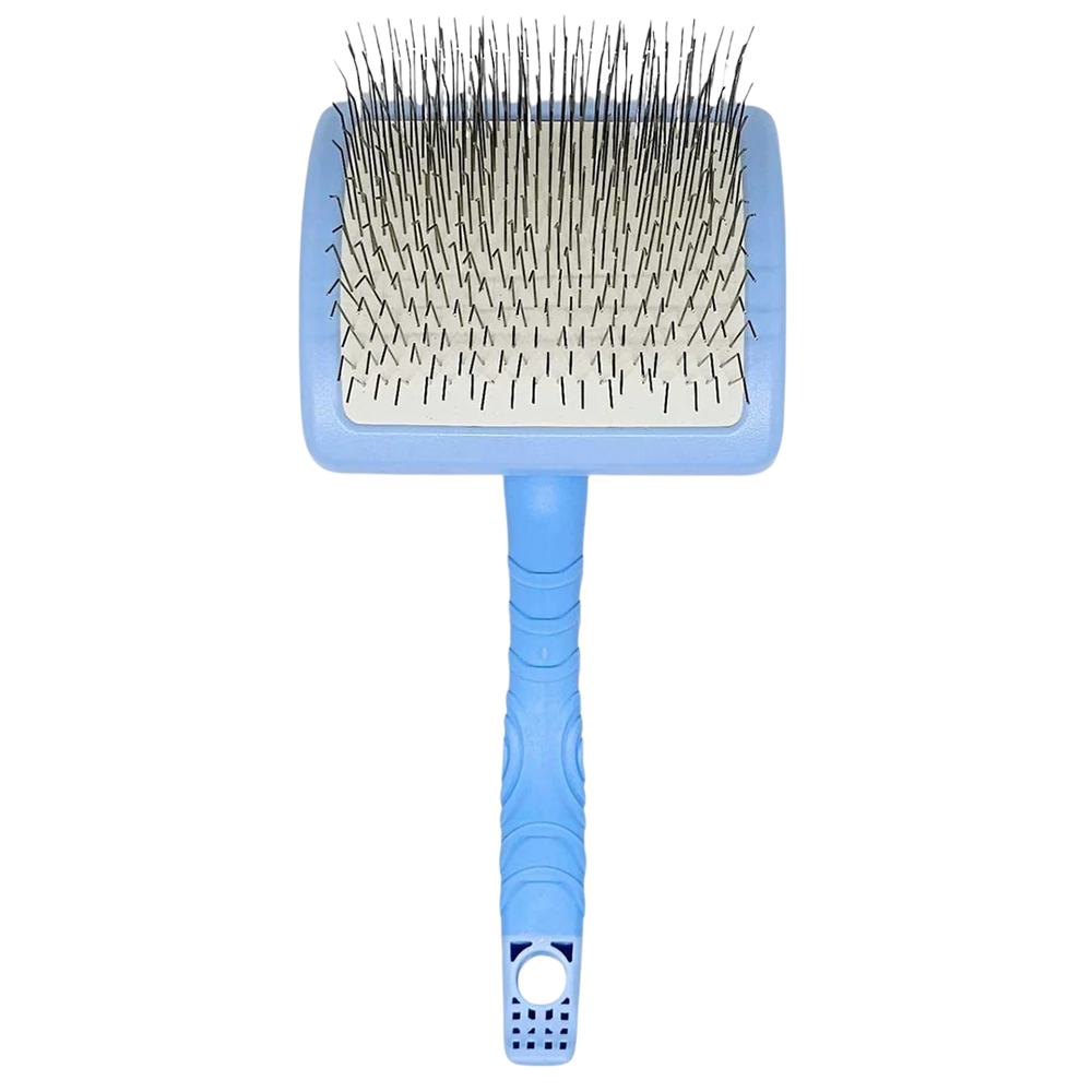 Plastic Handle Large Slicker Brush Blue by Zolitta