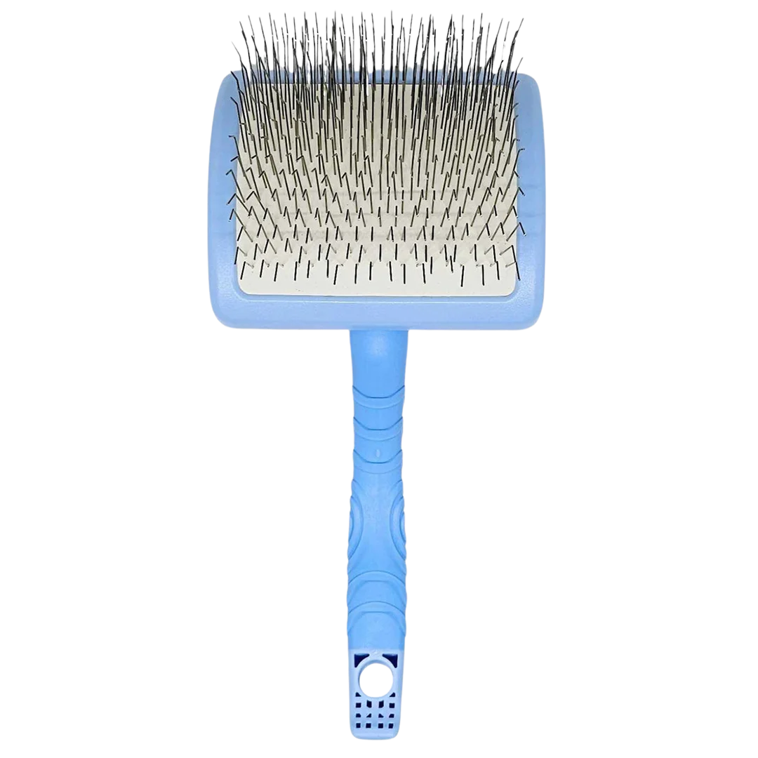 Plastic Handle Large Slicker Brush Blue by Zolitta