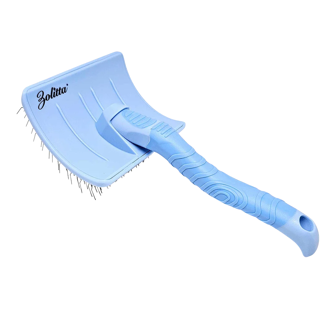 Plastic Handle Large Slicker Brush Blue by Zolitta