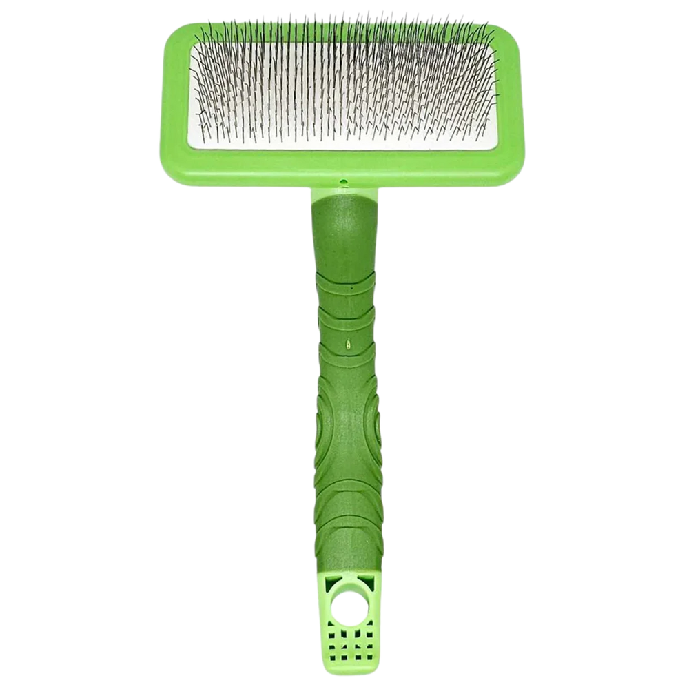 Plastic Handle Small Fluff Brush Green by Zolitta