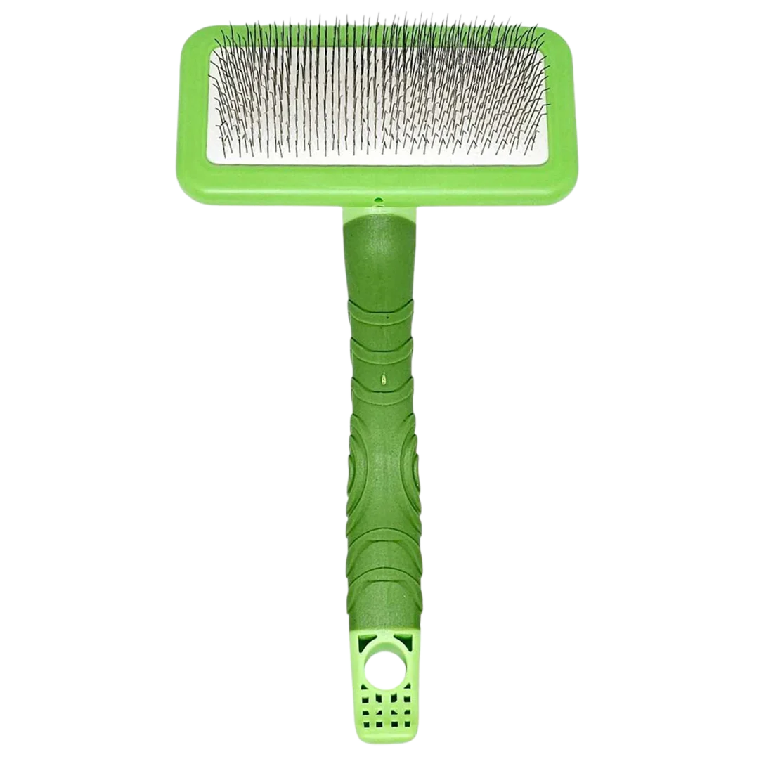 Plastic Handle Small Fluff Brush Green by Zolitta