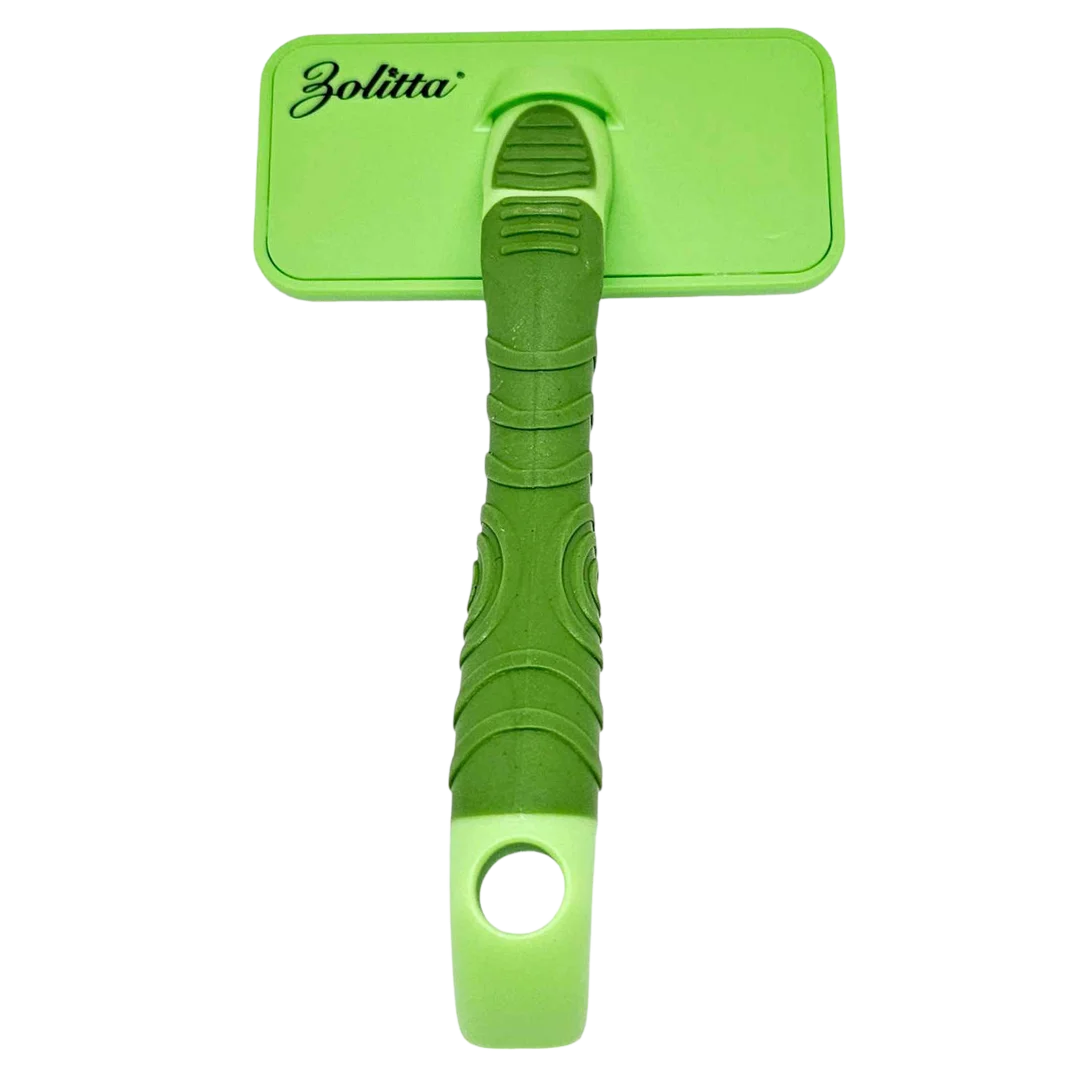 Plastic Handle Small Fluff Brush Green by Zolitta