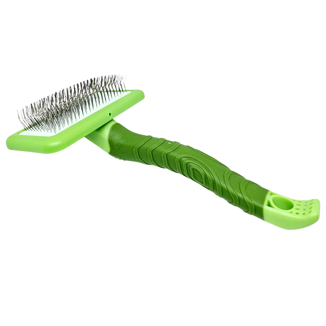 Plastic Handle Small Fluff Brush Green by Zolitta