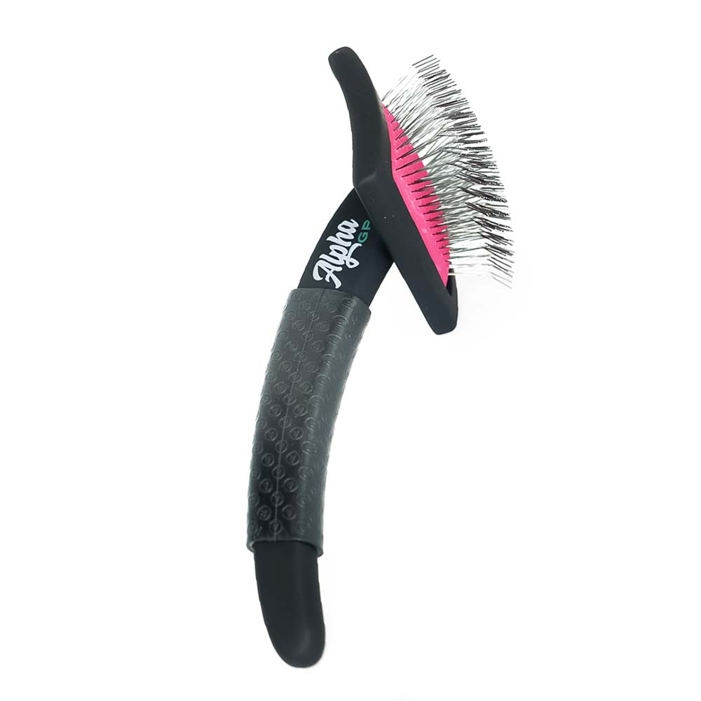 Foxi Fresh Double Sided Edge Control Hair Brush Comb Combo Pack 2 Pieces  Pink and Black